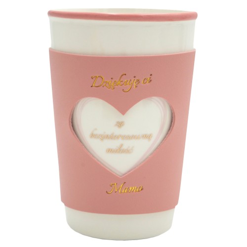 Kubek dla mamy - porcelanowy kubek z opaską 420ml